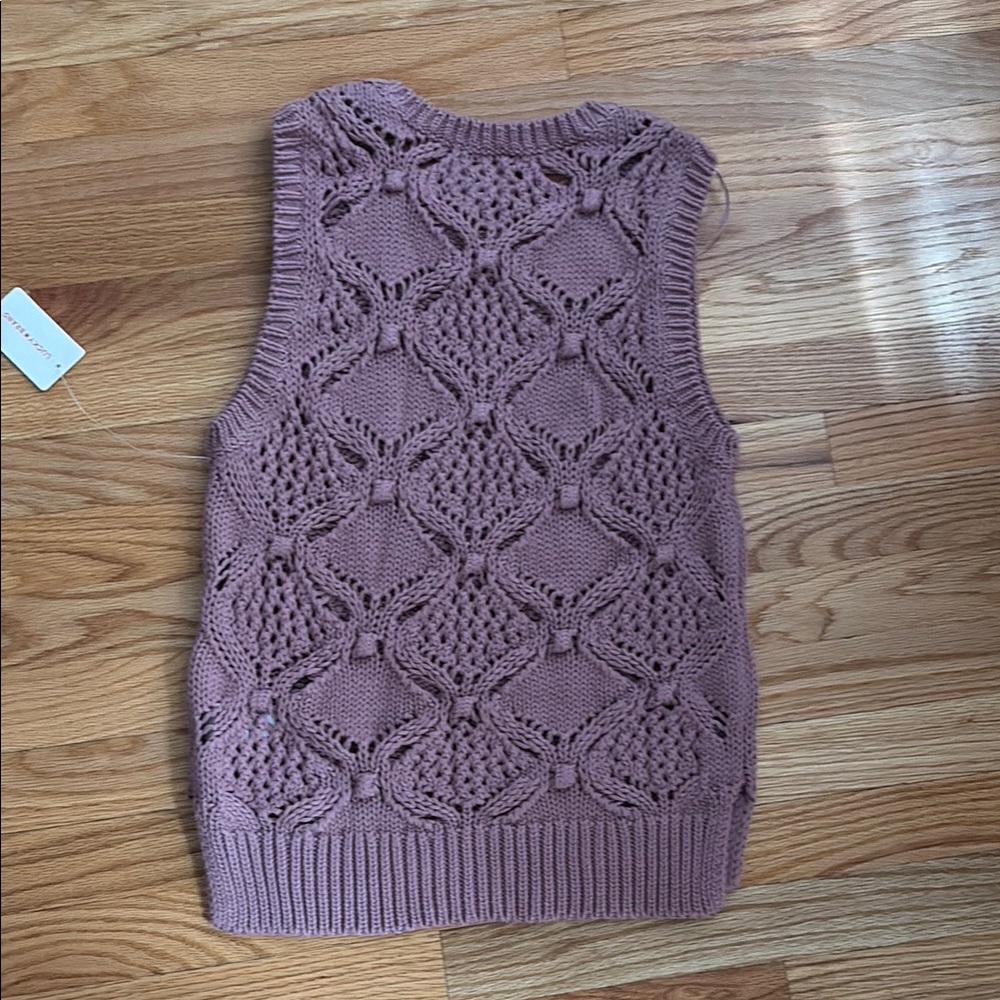 Women's Purple Sweater Vest - Picture 4 of 4